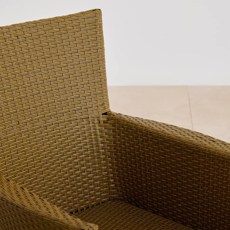 (Refurbished) Helios Brezza Nusa Set of 2 Rattan Outdoor Chairs - Yellow