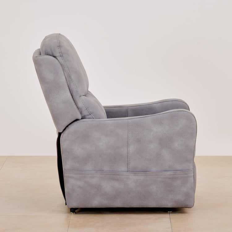 Annie 1-Seater Half-Leather Motorised Electric Lift-Up Recliner - Grey