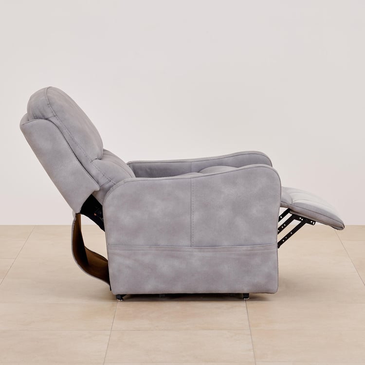 Annie 1-Seater Half-Leather Motorised Electric Lift-Up Recliner - Grey