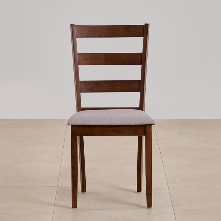 Helios Lia Set of 2 Solid Wood Dining Chairs - Brown