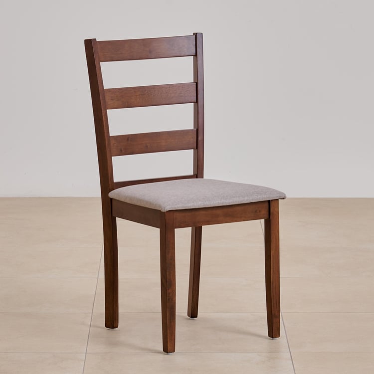 Helios Lia Set of 2 Solid Wood Dining Chairs - Brown