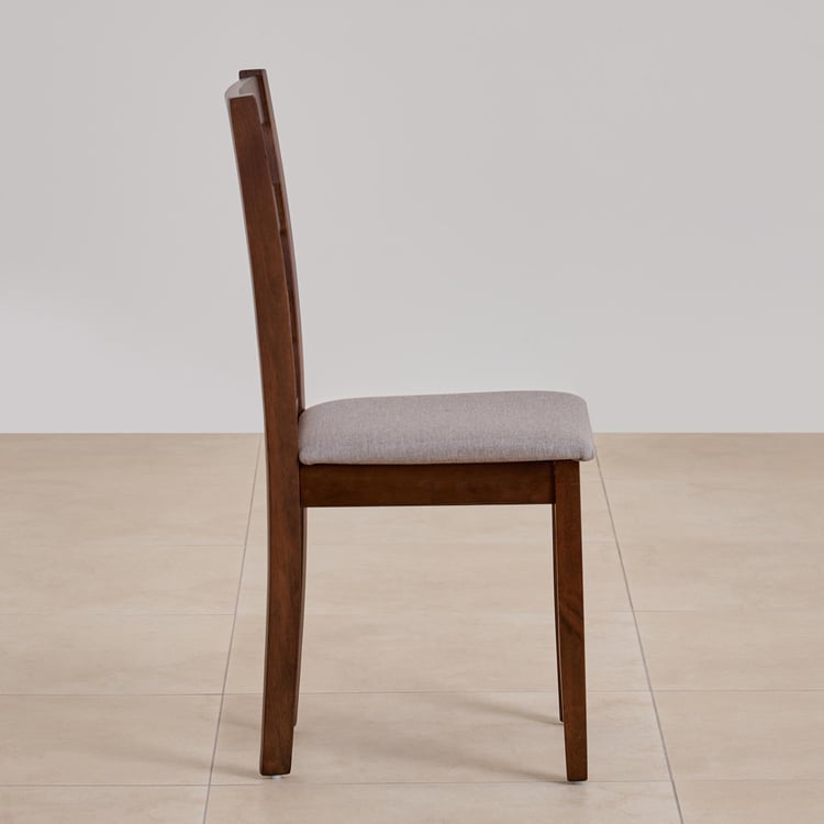 Helios Lia Set of 2 Solid Wood Dining Chairs - Brown