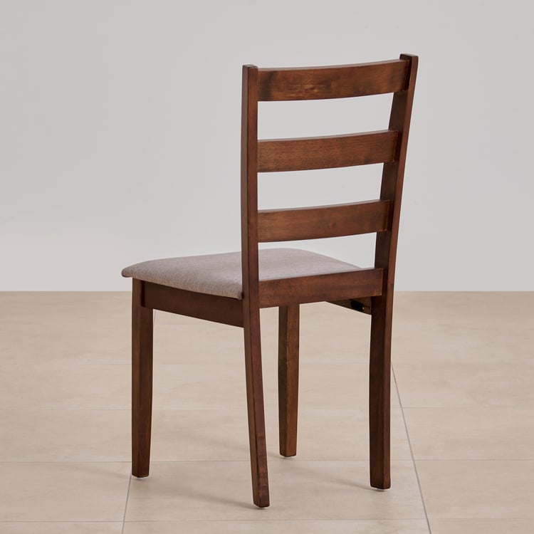 Helios Lia Set of 2 Solid Wood Dining Chairs - Brown