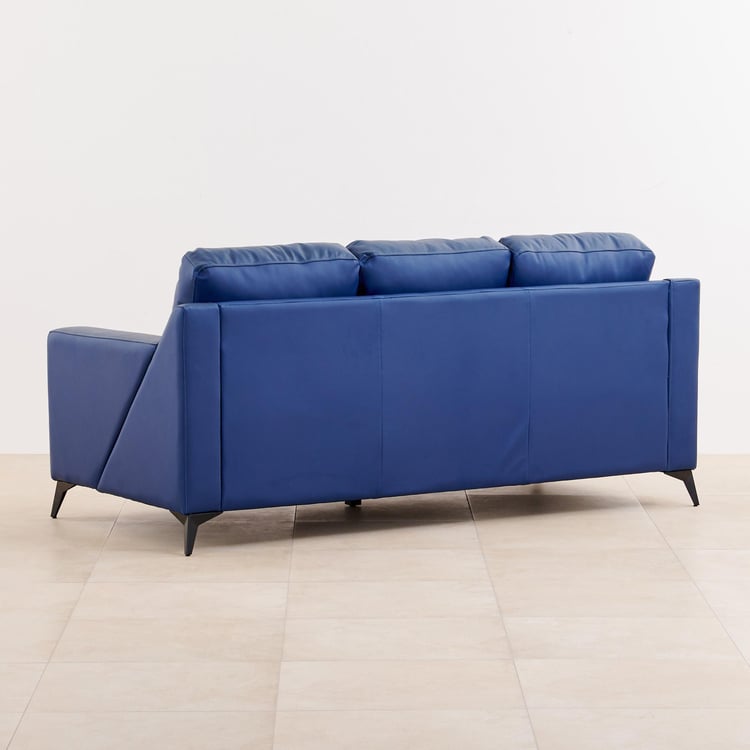 Madison Half Leather 3+2+2 Seater Sofa Set - Blue