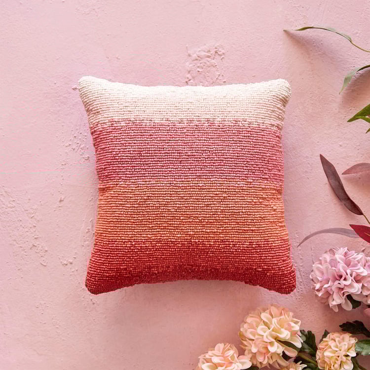 Love Forever Beaded Filled Cushion - 28x28cm