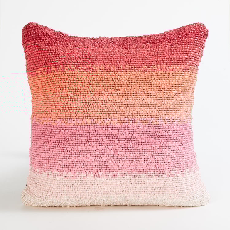 Love Forever Beaded Filled Cushion - 28x28cm
