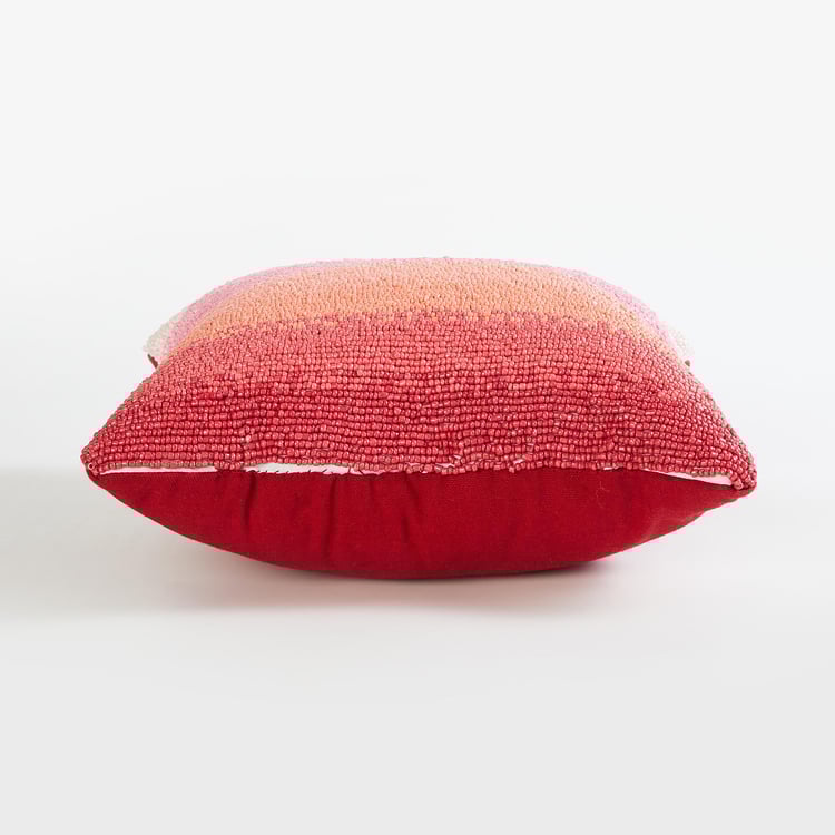 Love Forever Beaded Filled Cushion - 28x28cm