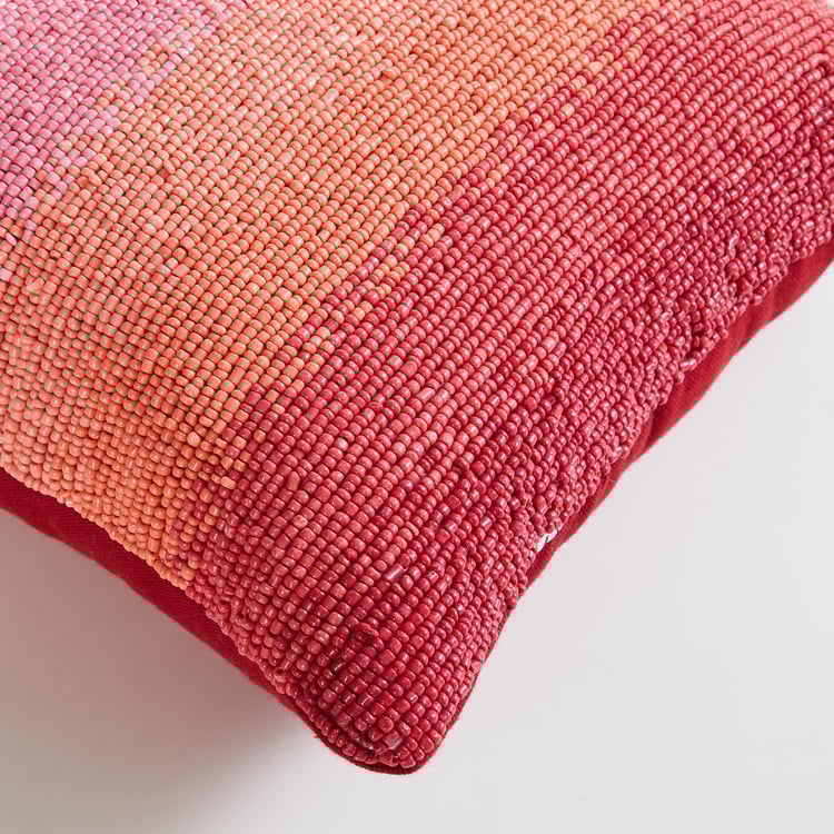 Love Forever Beaded Filled Cushion - 28x28cm