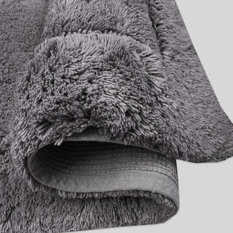 SPACES Hygro Cotton Anti-Slip Bath Mat, Grey - 40x60cm