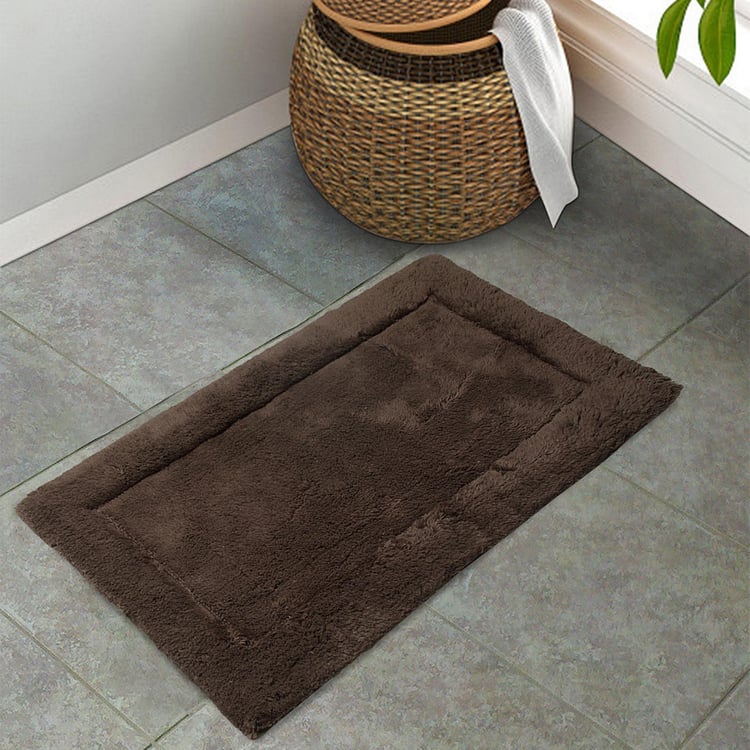 SPACES Hygro Cotton Bath Mat, Brown - 80x50cm