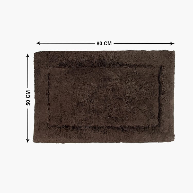 SPACES Hygro Cotton Bath Mat, Brown - 80x50cm
