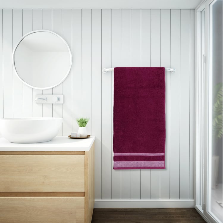 SPACES Hygro Cotton Striped Bath Towel, Purple - 75x150cm