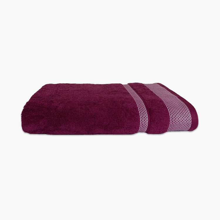 SPACES Hygro Cotton Striped Bath Towel, Purple - 75x150cm