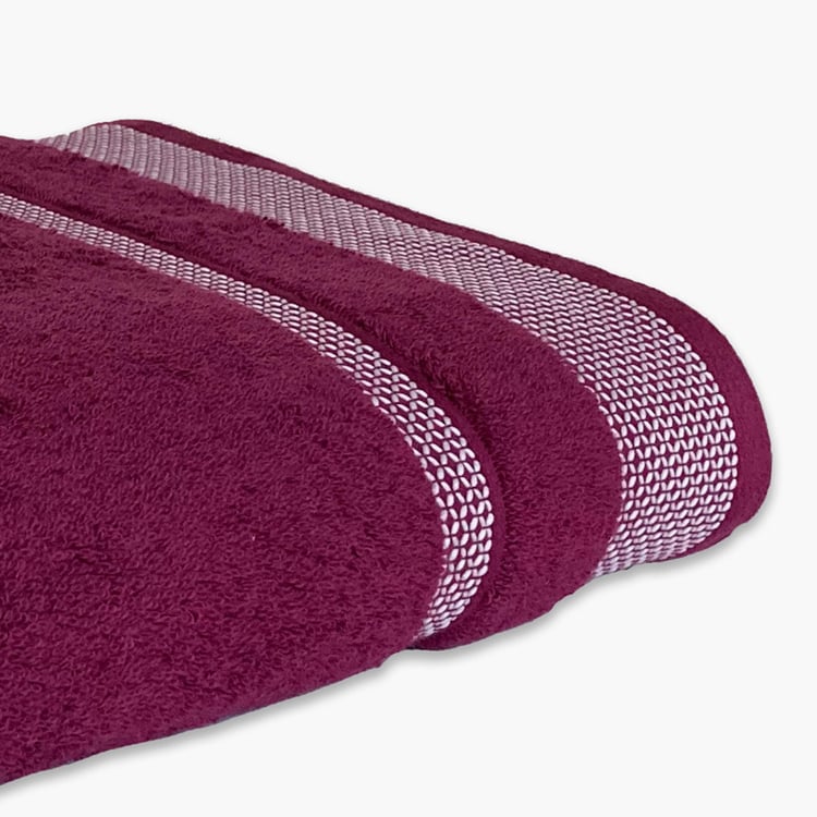 SPACES Hygro Cotton Striped Bath Towel, Purple - 75x150cm