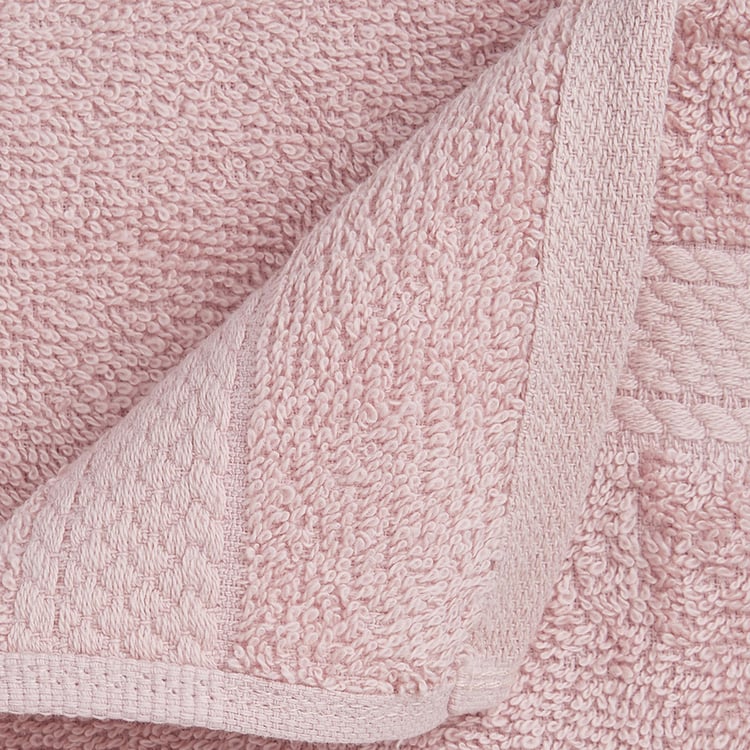 SPACES Colorfas Set of 4 Cotton Face Towels, Pink - 30x30cm