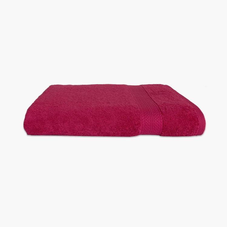 SPACES Colorfas Cotton Textured Bath Towel, Purple - 90x180cm