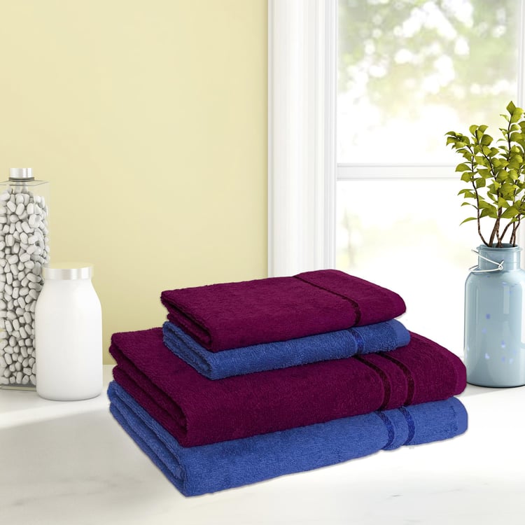SPACES Seasons Best QD Set of 4 Cotton Towel Combo Set