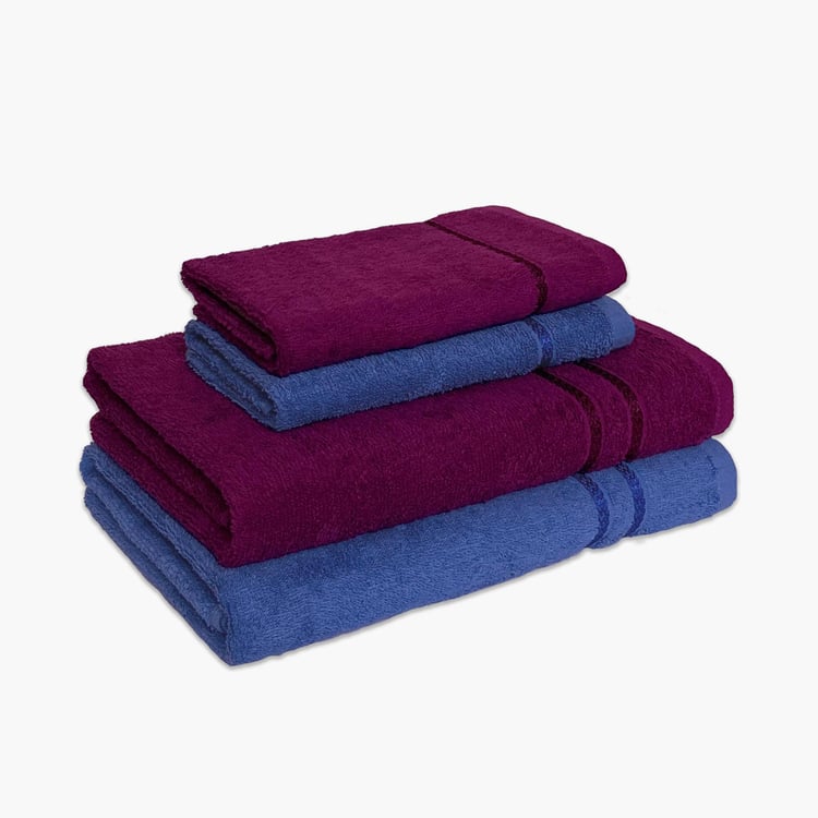 SPACES Seasons Best QD Set of 4 Cotton Towel Combo Set