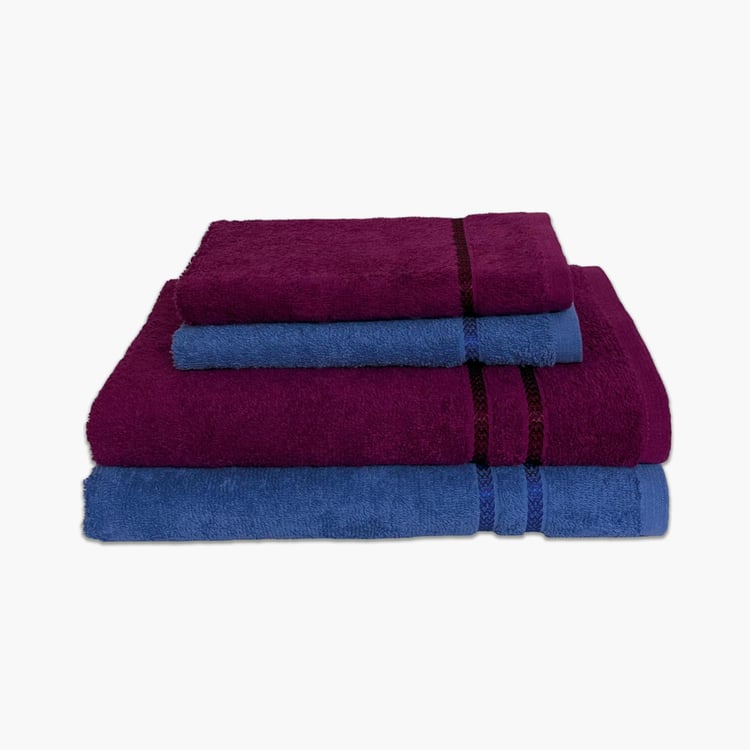 SPACES Seasons Best QD Set of 4 Cotton Towel Combo Set