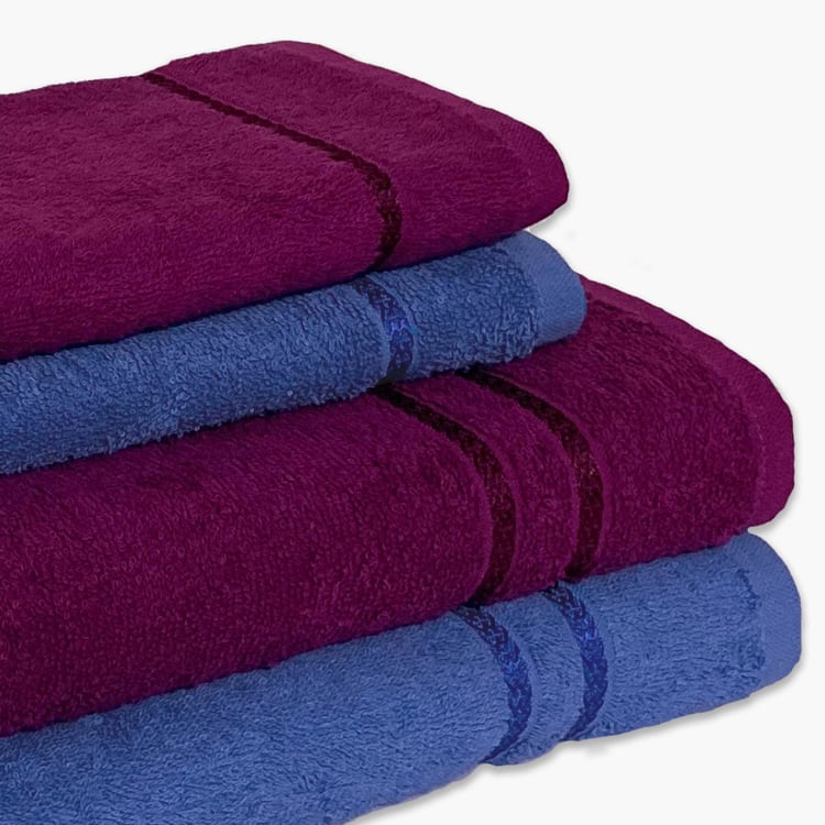 SPACES Seasons Best QD Set of 4 Cotton Towel Combo Set