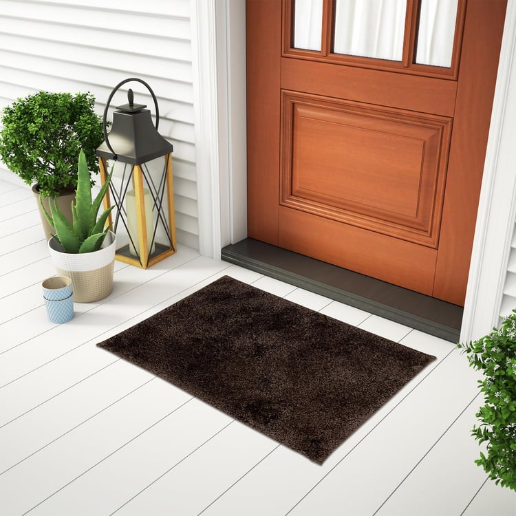 SPACES Luxury Cushlon Cotton Textured Doormat - 39x60cm