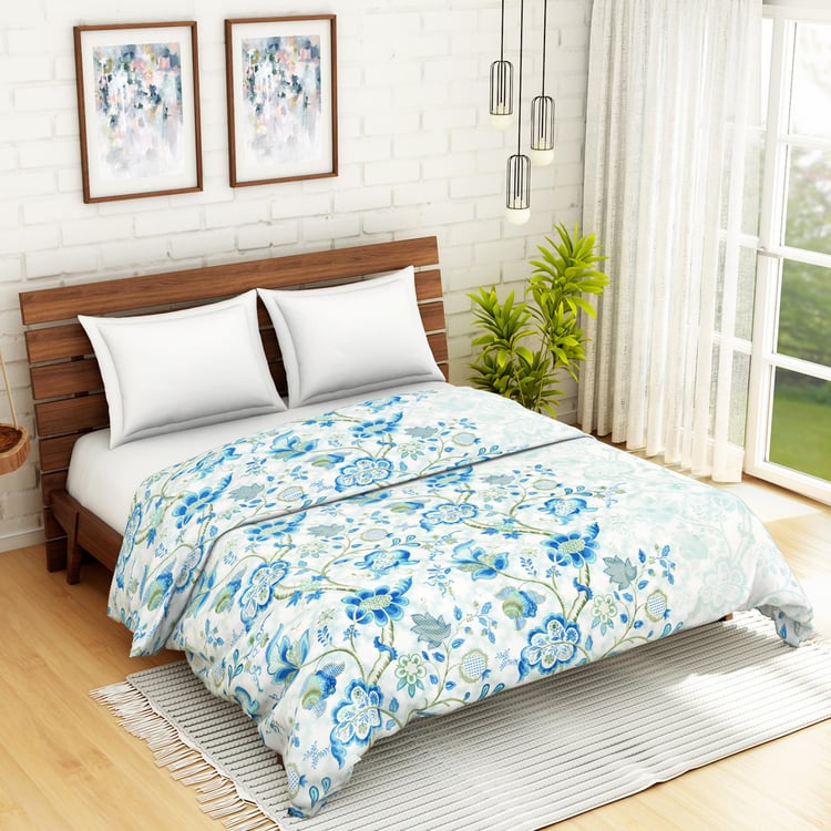 SPACES Atrium Cotton Floral Printed Double Quilt