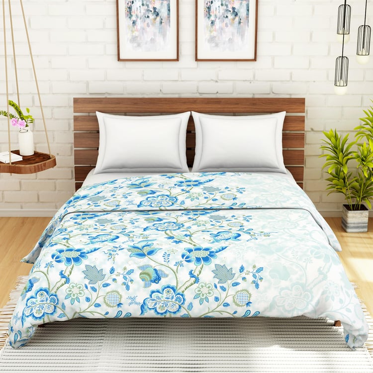 SPACES Atrium Cotton Floral Printed Double Quilt