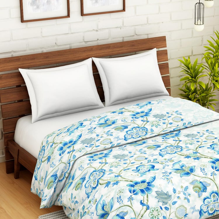 SPACES Atrium Cotton Floral Printed Double Quilt