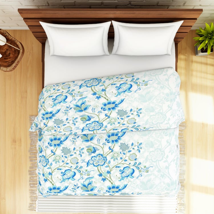 SPACES Atrium Cotton Floral Printed Double Quilt