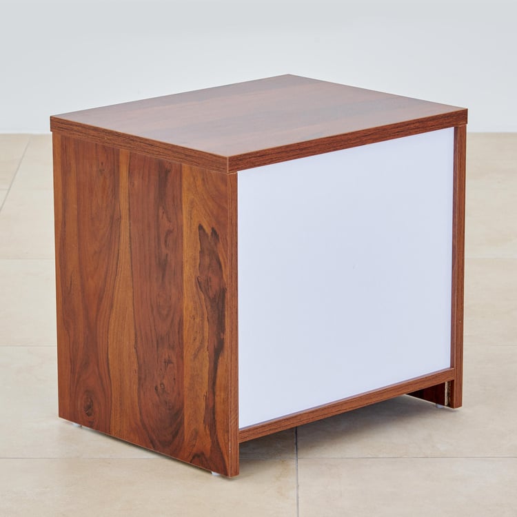 Elsa Bed Side Table with Drawer - Brown