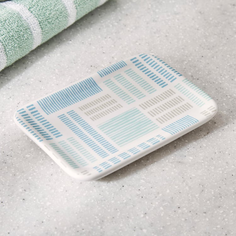 Mekong Ceramic Printed Soap Dish