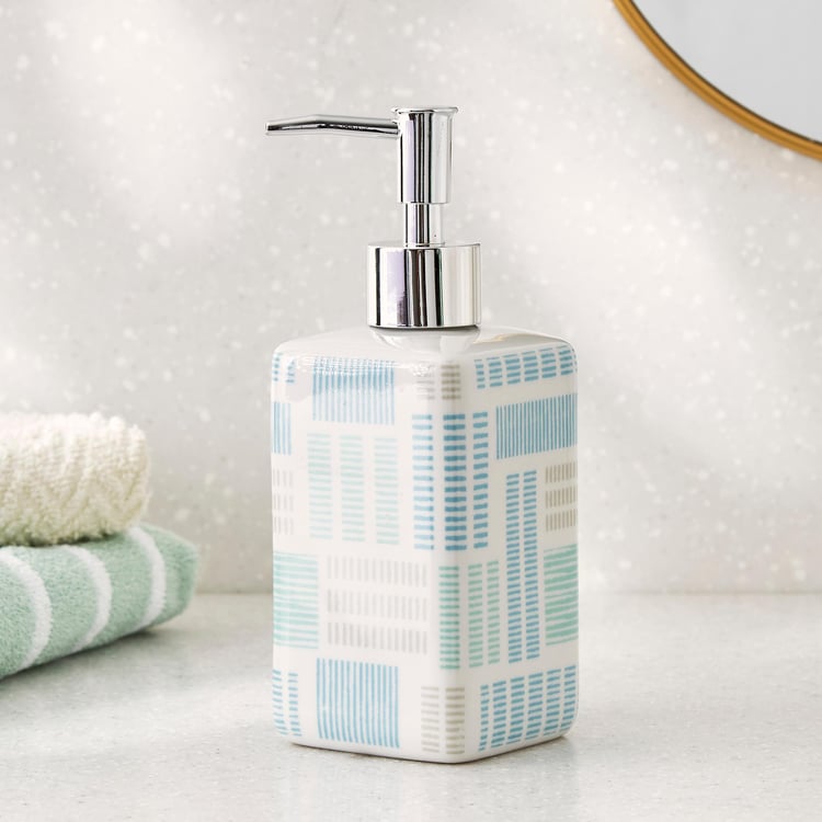 Mekong Ceramic Printed Soap Dispenser - 400ml