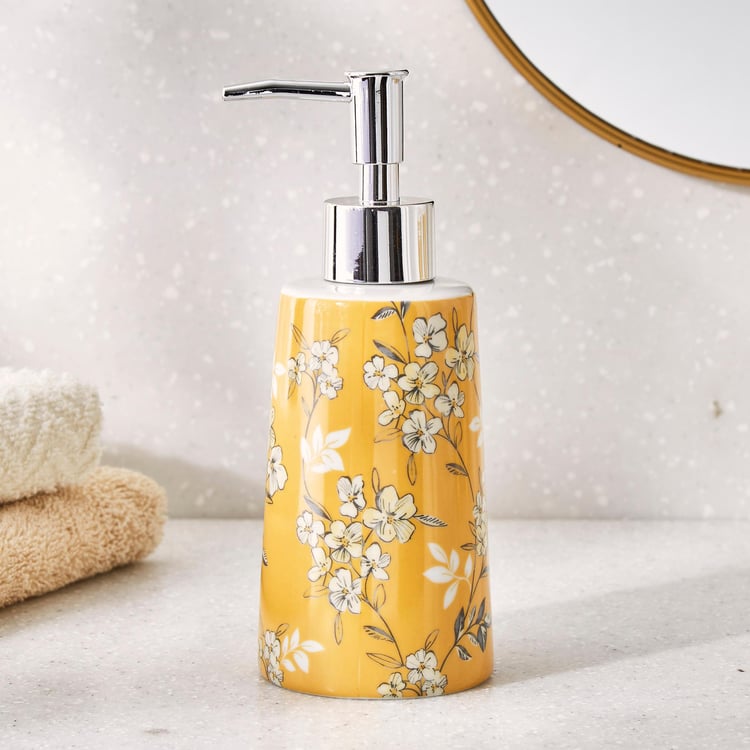 Mekong Ceramic Printed Soap Dispenser - 320ml