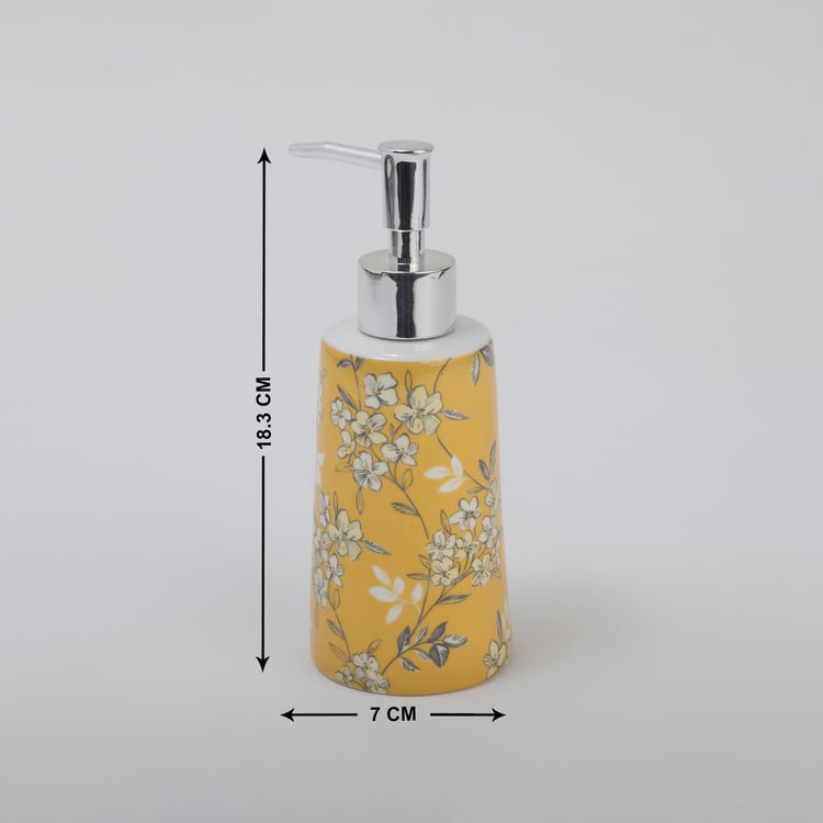 Mekong Ceramic Printed Soap Dispenser - 320ml