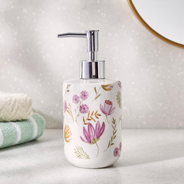 Mekong Ceramic Printed Soap Dispenser - 300ml