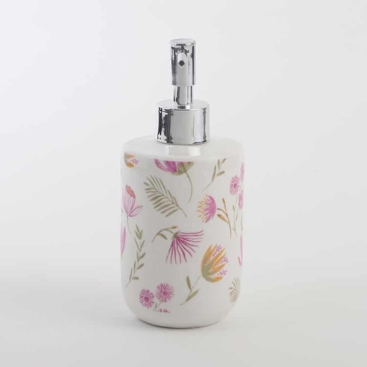 Mekong Ceramic Printed Soap Dispenser - 300ml