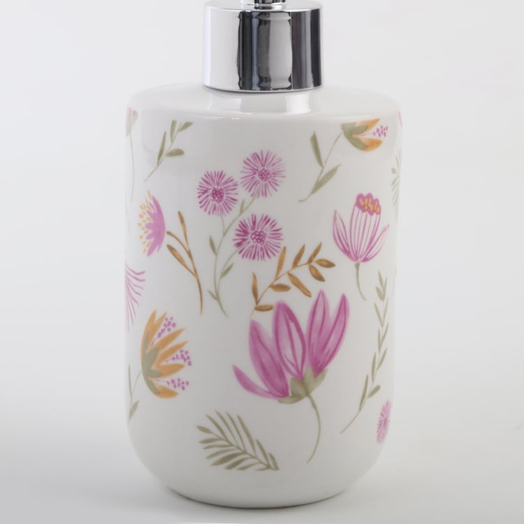 Mekong Ceramic Printed Soap Dispenser - 300ml