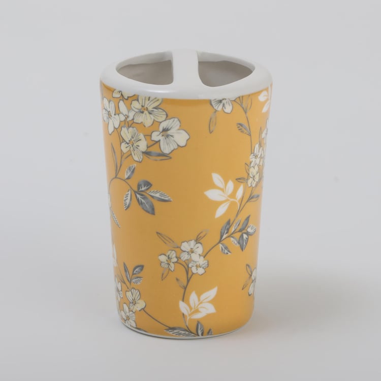 Mekong Ceramic Printed Tooth Brush Holder