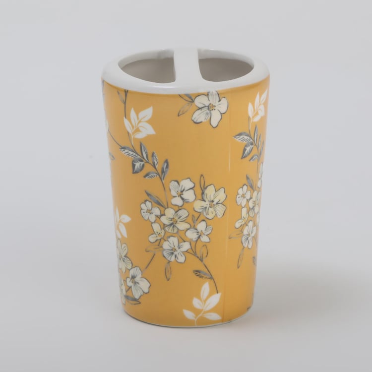 Mekong Ceramic Printed Tooth Brush Holder