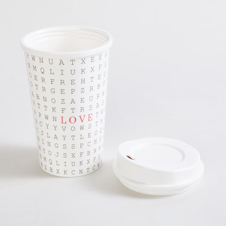 Love Forever Set of 2 Melamine Travel Tumblers - 425ml