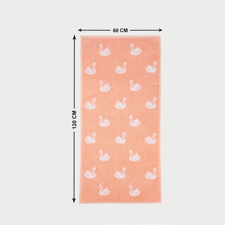 Slate Kids Cotton Swan Patterned Bath Towel - 120x60cm