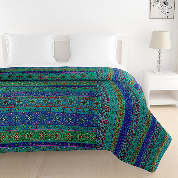 SWAYAM Shades of Paradise Cotton Printed Double Comforter