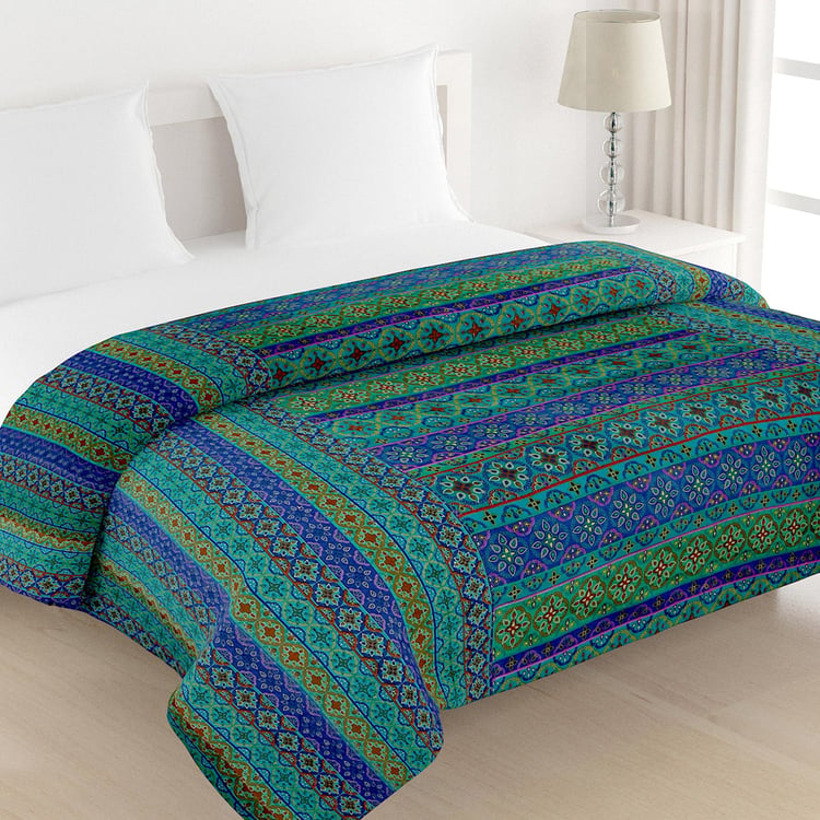 SWAYAM Shades of Paradise Cotton Printed Double Comforter
