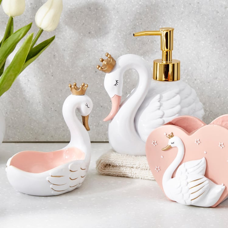 Slate Swan Kids Polyresin Tooth Brush Holder