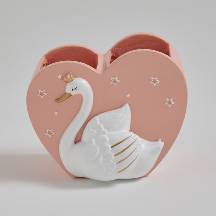 Slate Swan Kids Polyresin Tooth Brush Holder