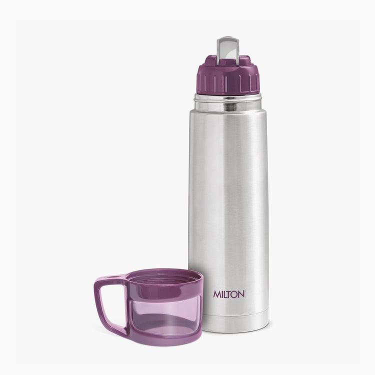 MILTON Glassy Stainless Steel Vacuum Flask with Cup - 750ml