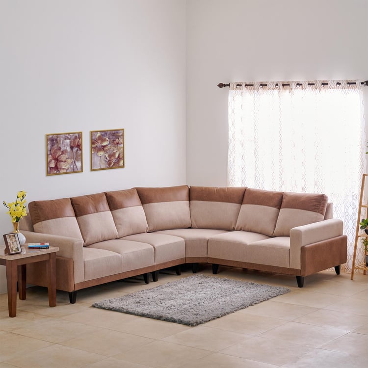 Antonio Fabric 2+1+1+2 Seater Sectional Sofa Set - Beige