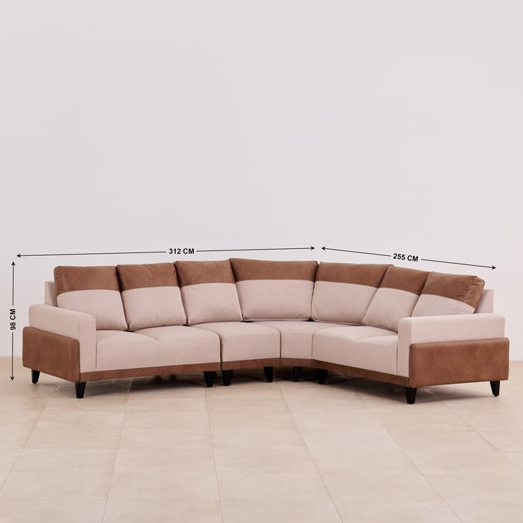 Antonio Fabric 2+1+1+2 Seater Sectional Sofa Set - Beige