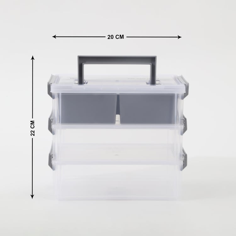 Regan Mallory Polypropylene 3-Tier Stackable Storage Box Set