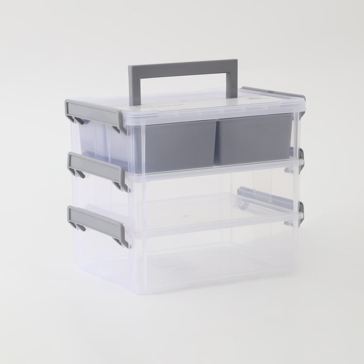 Regan Mallory Polypropylene 3-Tier Stackable Storage Box Set